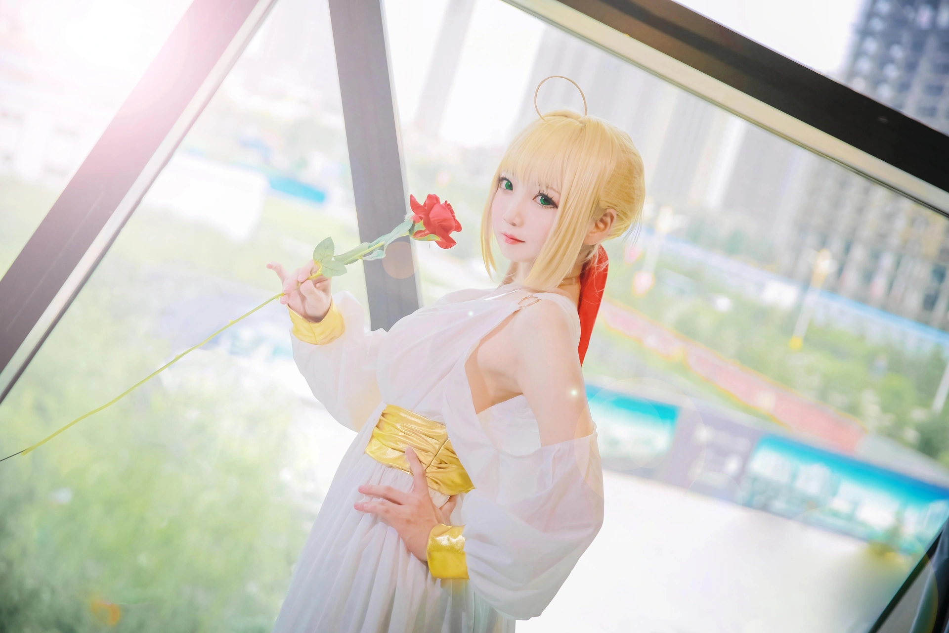 楚楚子w - NO.02 -COS-FATEEXTRA COS尼禄cos场照是尼禄的睡裙 3